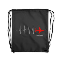 Thumbnail for Aviation Heartbeats Drawstring Bag - view 3