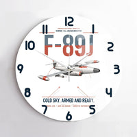Thumbnail for F-89J Scorpion design on white no frame wall clock
