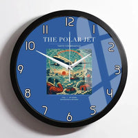Thumbnail for VINTAGE G4119 - The Polar Jet - Designed Wall Clocks design on blue framed