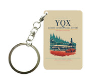 Thumbnail for Gander International Airport (YQX) design on beige key chain