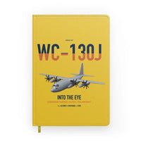 Thumbnail for WC-130J Hurricane Hunter design on yellow notebook