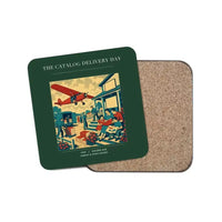 Thumbnail for The Catalog Delivery Day - Designed Coasters design on dark green 1-piece