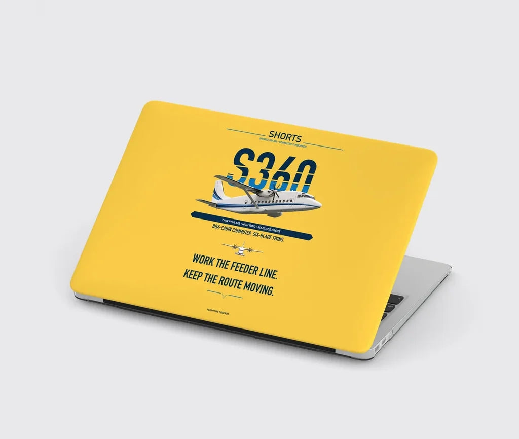 Shorts 360-300 design on yellow MacBook case