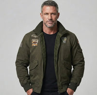 Thumbnail for Airborne Military PILOT Cotton Bomber Jacket - view 6