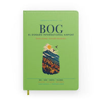 Thumbnail for Bogota El Dorado International Airport (BOG) design on light green notebook