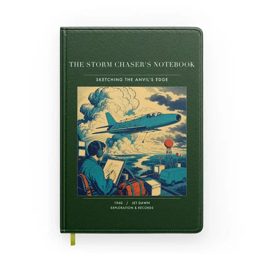 VINTAGE G4393 - The Storm Chaser's Notebook - Designed Notebooks design on darkgreen