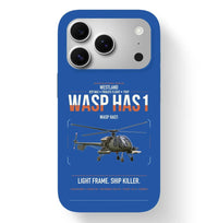 Thumbnail for Westland Wasp HAS1 design on blue magsafe iphone case, for iPhone 17 Pro