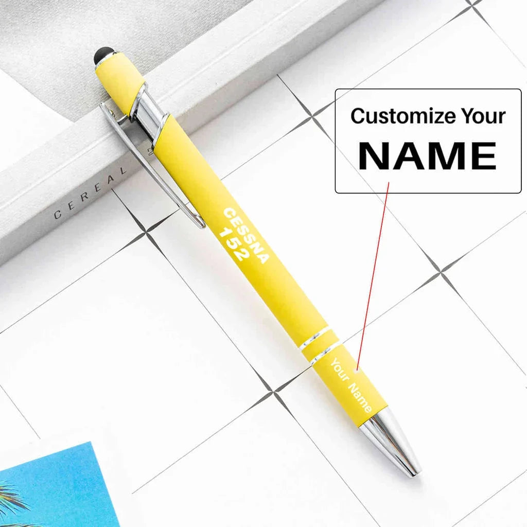 The Cessna 152 touch pen - yellow with name