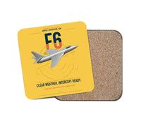 Thumbnail for Hawker Hunter F6 design on yellow 1 piece coaster