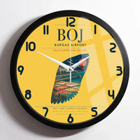 Thumbnail for Burgas Airport BOJ Wall-Clock Framed - Yellow