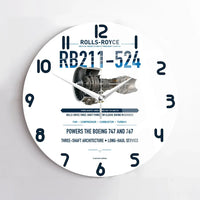 Thumbnail for RB211-524 design on white no frame wall clock