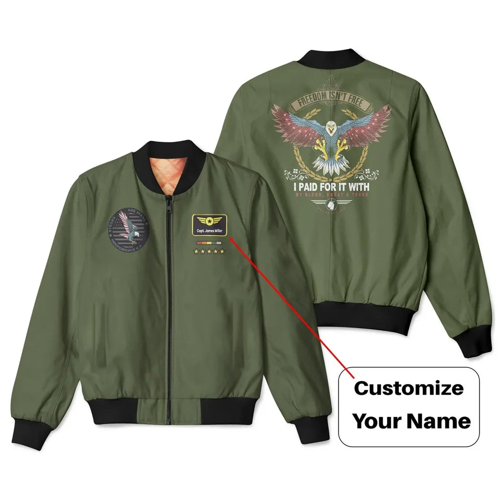 Customisable American Eagle 3D Bomber Jacket - view 3