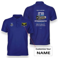 Thumbnail for JT3D design on blue polo with custom name badge
