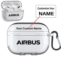 Thumbnail for Airbus & Text AirPods Pro transparent case - With Buckle +Name