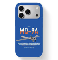 Thumbnail for MQ-9A Reaper design on blue magsafe iphone case, for iPhone 17 Pro