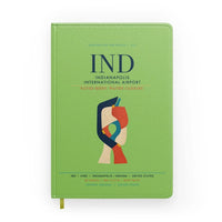 Thumbnail for Indianapolis International Airport (IND) design on light green notebook