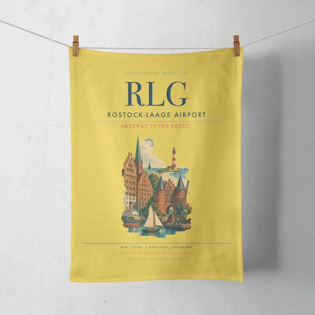 Rostock-Laage Airport (RLG) design on yellow towel