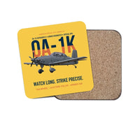 Thumbnail for OA-1K Skyraider II Armed Overwatch design on yellow 1 piece coaster