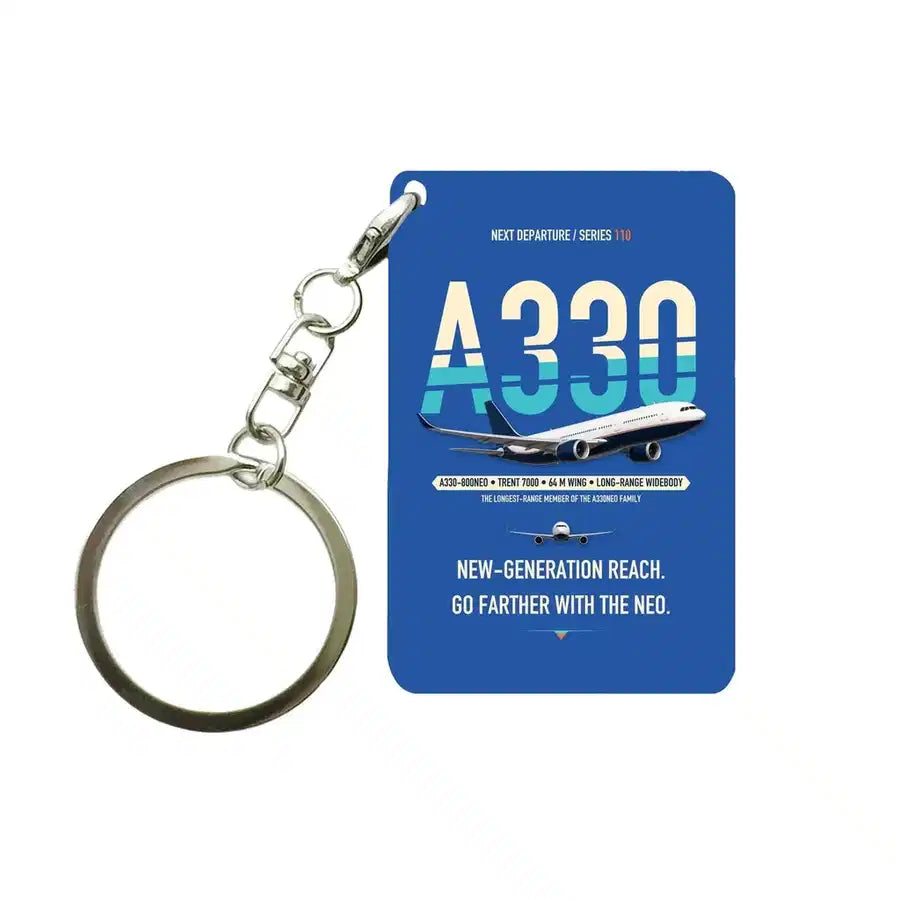 Airbus A330-800neo Key Chain design on blue key chain