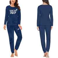Thumbnail for The Boeing 757 women pajamas - Dark Blue