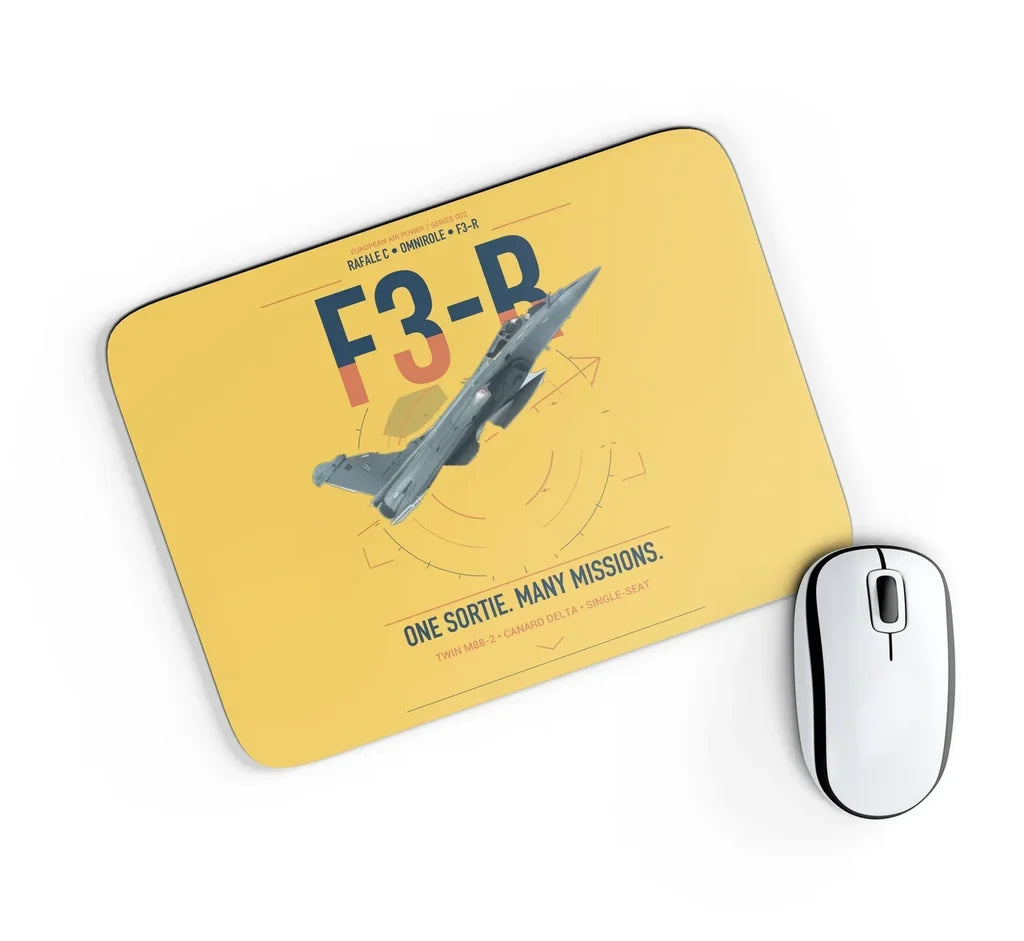 Dassault Rafale C — F3-R standard design on yellow rectangle mouse pad