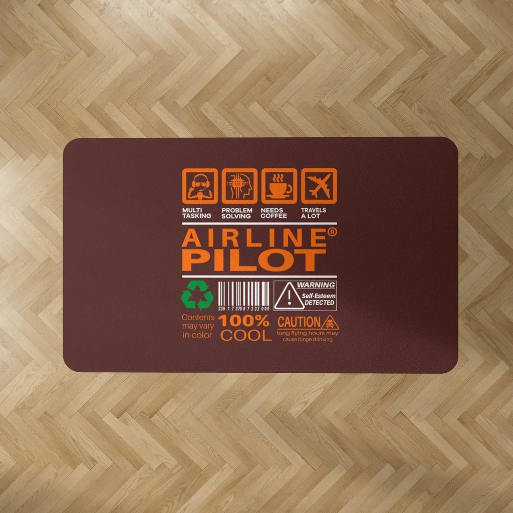 Airline Pilot Label Floor Mat - view 3
