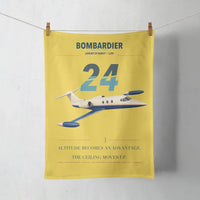 Thumbnail for Bombardier Learjet 24 design on yellow towel