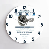 Thumbnail for TRENT 1000 TEN design on white no frame wall clock