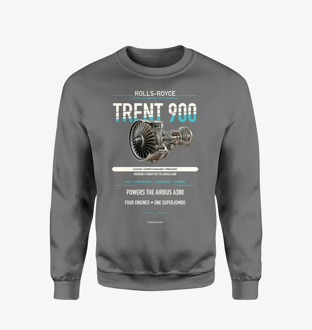 TRENT 900 design on gray sweatshirt