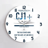 Thumbnail for Cessna Citation CJ1+ design on white no frame wall clock