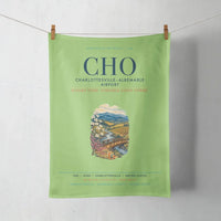 Thumbnail for Charlottesville–Albemarle Airport (CHO) design on light green towel