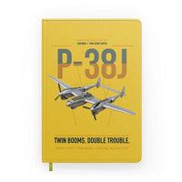 Thumbnail for P-38J Lightning design on yellow notebook