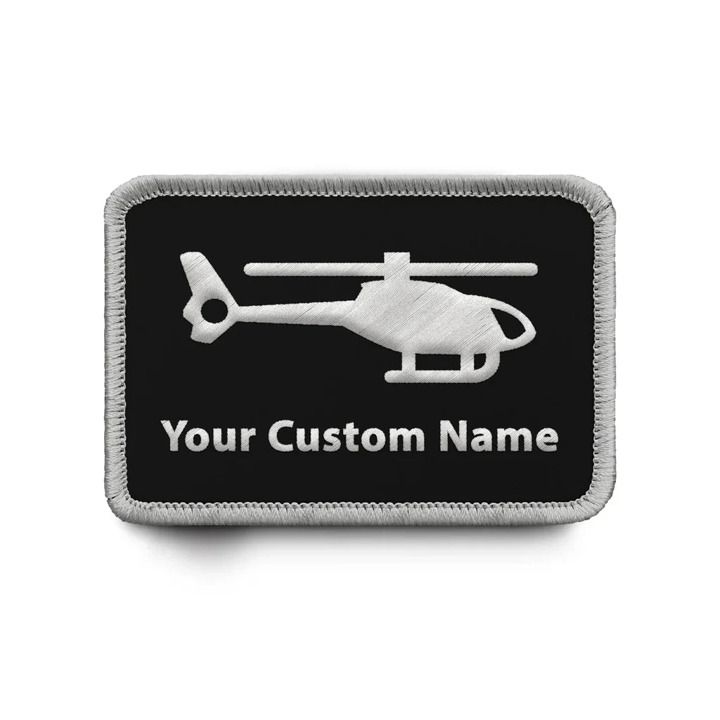 Customisable Helicopter Embroidery Patch - view 3