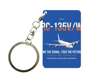 Thumbnail for RC-135V W Rivet Joint design on blue designed key chain, double-side print