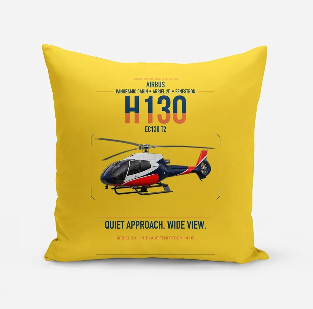 Airbus H130 design on yellow pillow