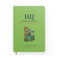 Thumbnail for Hiroshima Airport (HIJ) design on light green notebook