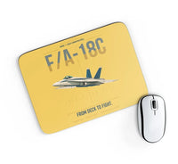Thumbnail for F-A-18C Hornet design on yellow rectangle mouse pad