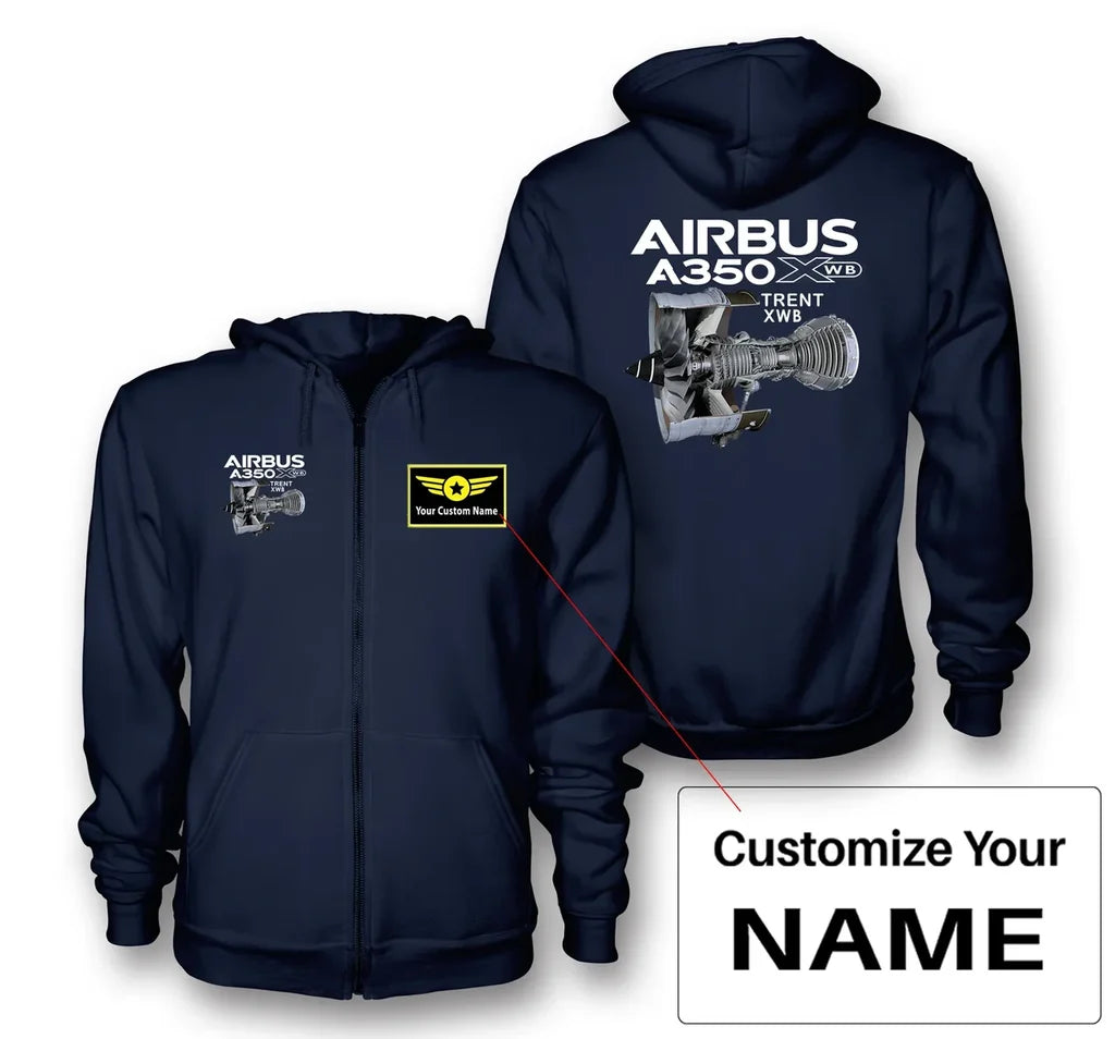 Customisable Airbus A350 Hoodie - view 3