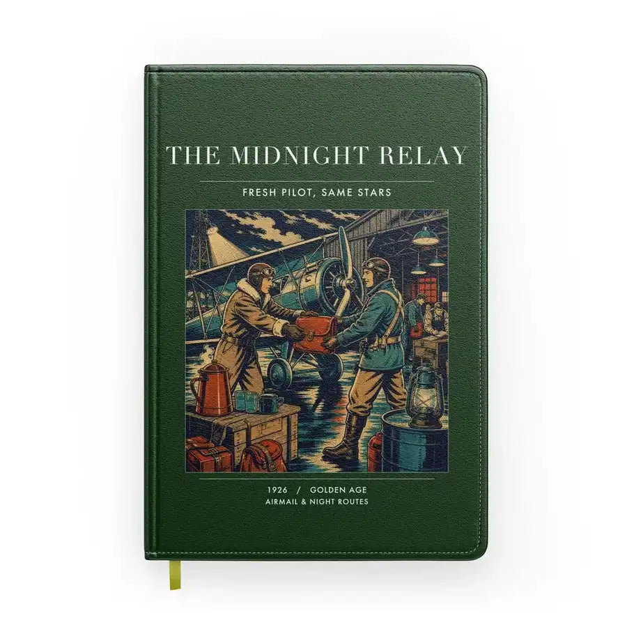 VINTAGE G4149 - The Midnight Relay - Designed Notebooks design on darkgreen