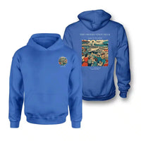 Thumbnail for VINTAGE G4081 - The Observation Deck - Double-Side Hoodie design on blue double side