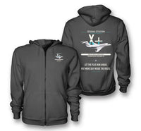 Thumbnail for Cessna Citation X+ design on dark gray premium zipped hoodie, double-side print