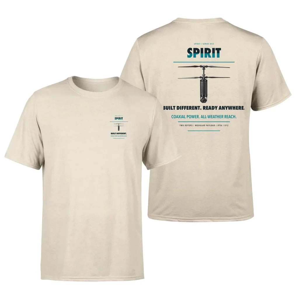 Ascent AeroSystems Spirit design on beige t shirt