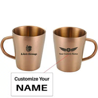 Thumbnail for Lion Air Stainless Steel Coffee mug, Rose Gold+Name