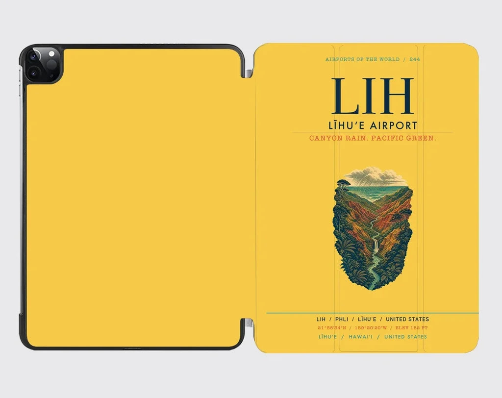 Līhuʻe Airport (LIH) design on yellow ipad tablet case