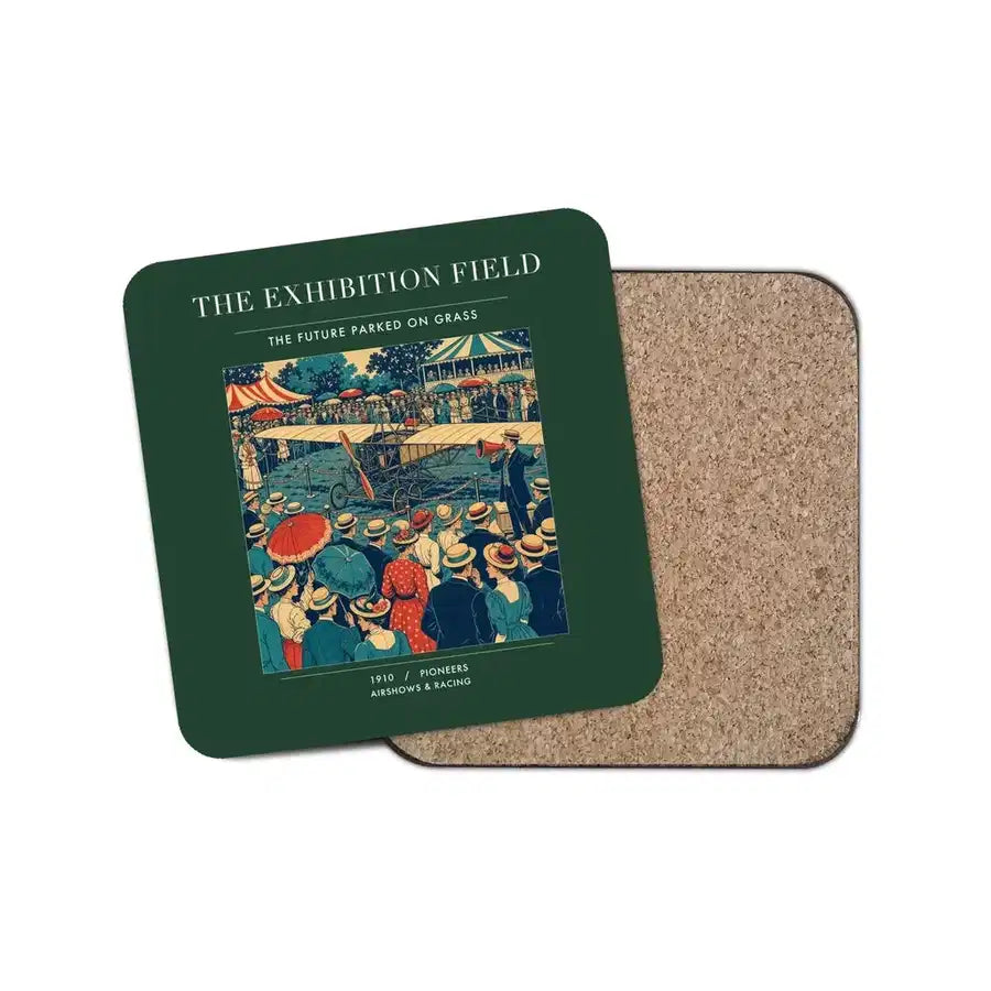 The Exhibition Field - Designed Coasters design on dark green 1-piece