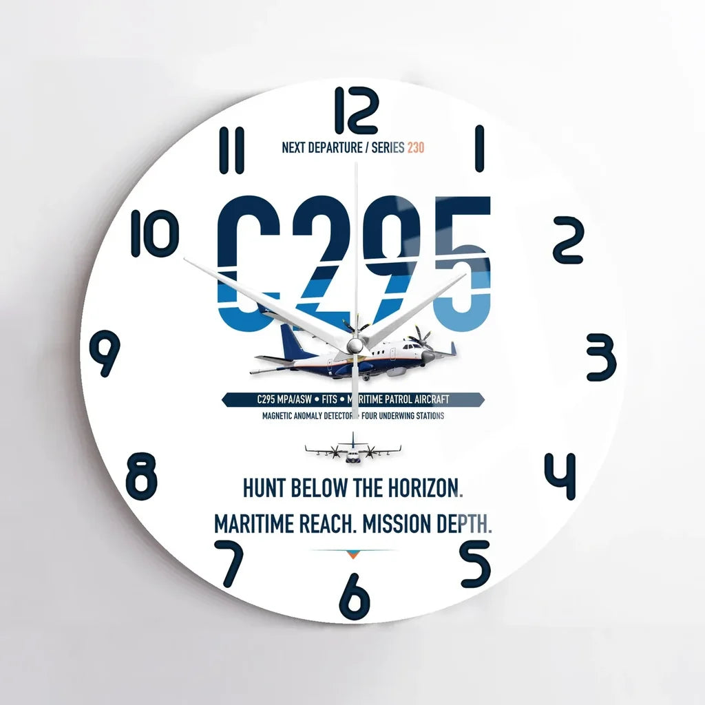 Airbus C295 MPA/ASW design on white no frame wall clock