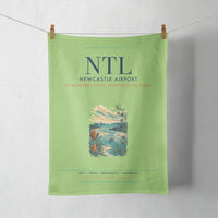 Thumbnail for Newcastle Airport (NTL) design on light green towel
