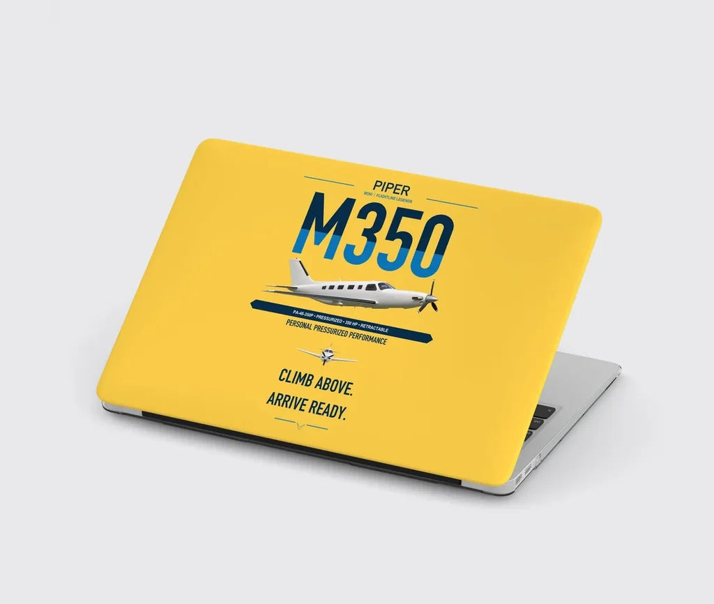 Piper M350 design on yellow MacBook case