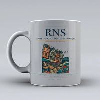 Thumbnail for Rennes–Saint-Jacques Airport (RNS) airport code design on light gray ceramic mug