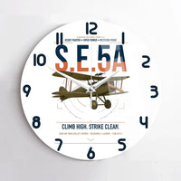 Thumbnail for Royal Aircraft Factory S.E.5a design on white no frame wall clock